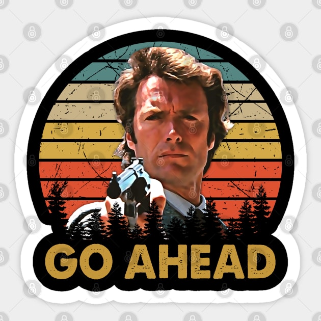 Go Ahead Vintage Retro Sticker by JorgeHigginsDesigns